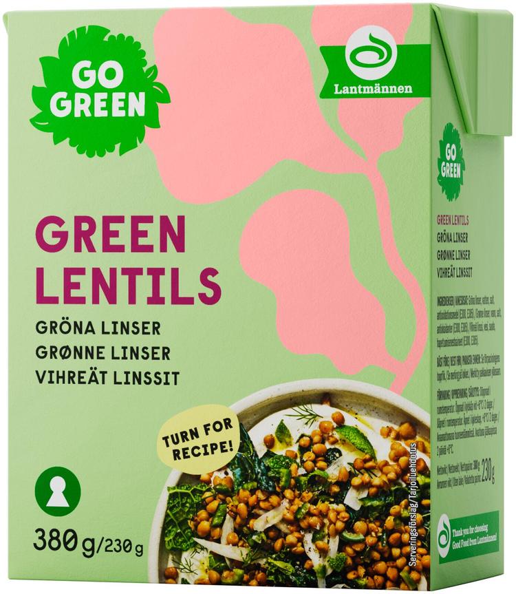 GoGreen Vihreät Linssit  380g