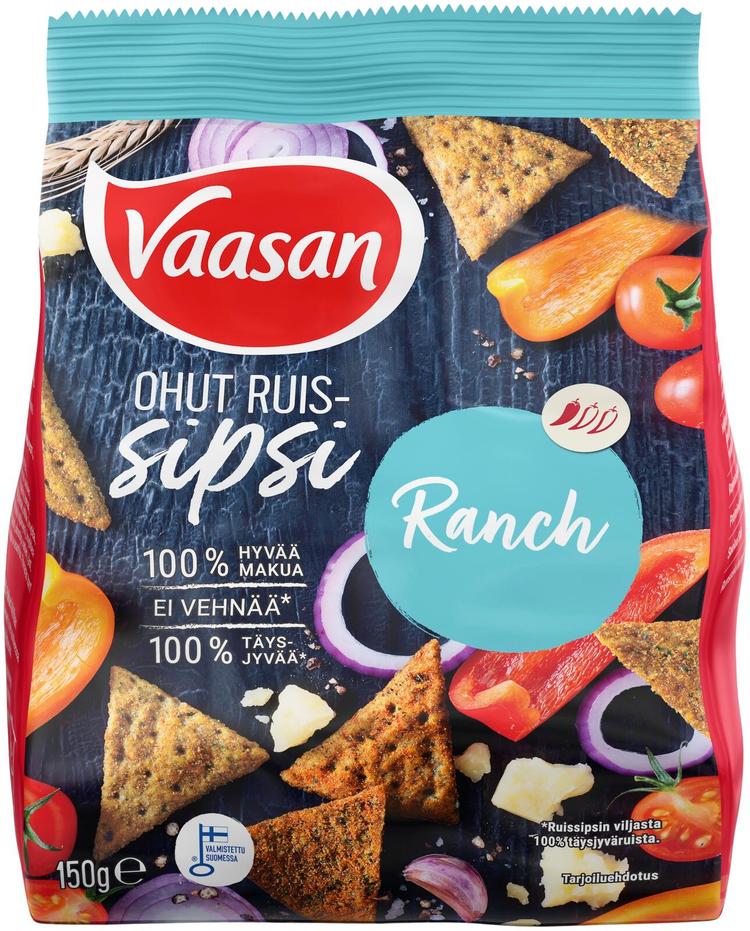 Vaasan Ruissipsi Ranch 150g