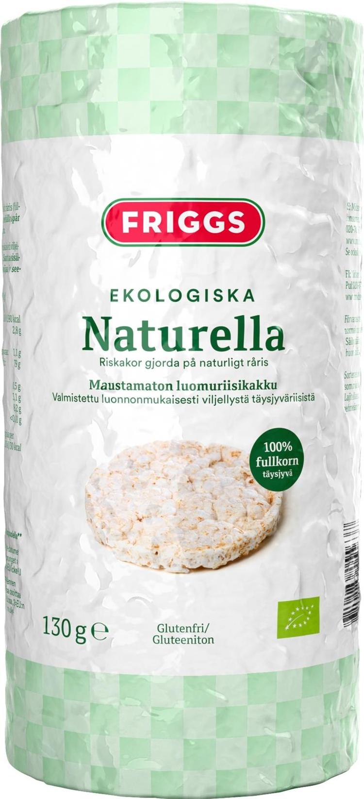 Friggs Maustamaton Gluteeniton Luomuriisikakku 130g