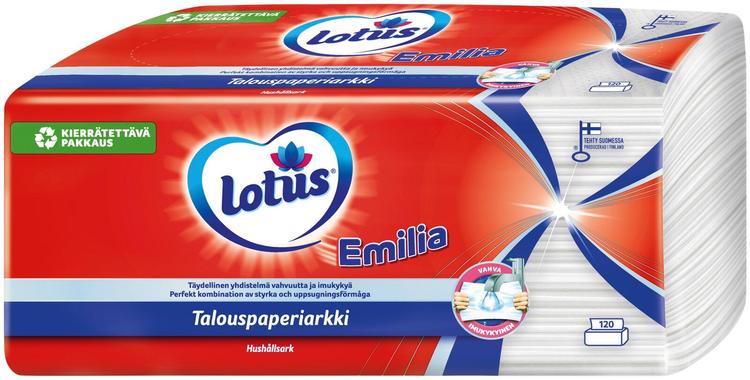 LOTUS Emilia Talouspaperiarkki 120 kpl