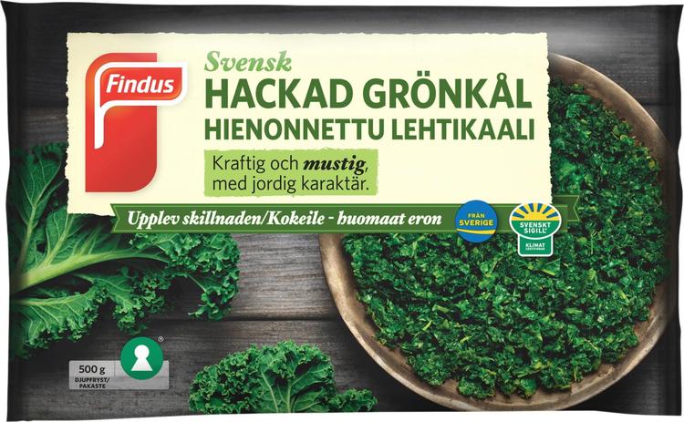 Findus Hienonnettu Lehtikaali 500g, pakaste