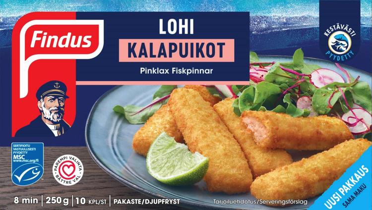 Findus Lohi kalapuikot MSC 250g, pakaste