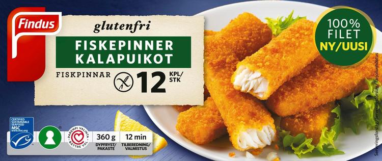 Findus Gluteenittomat kalapuikot MSC 360g, pakaste