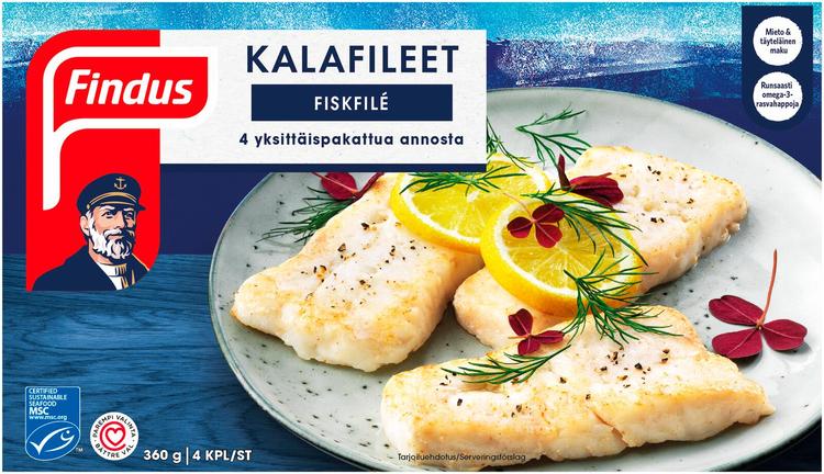 Findus Kalafileet MSC 360g 4kpl, pakaste