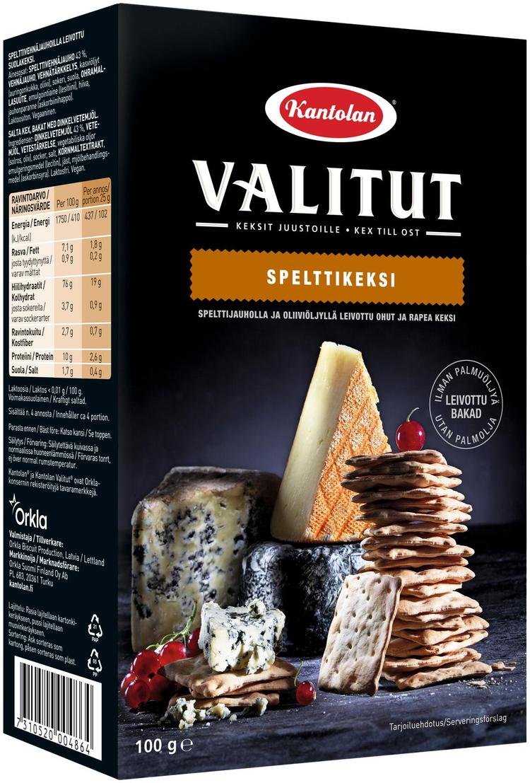 Kantolan Valitut spelttikeksi 100g