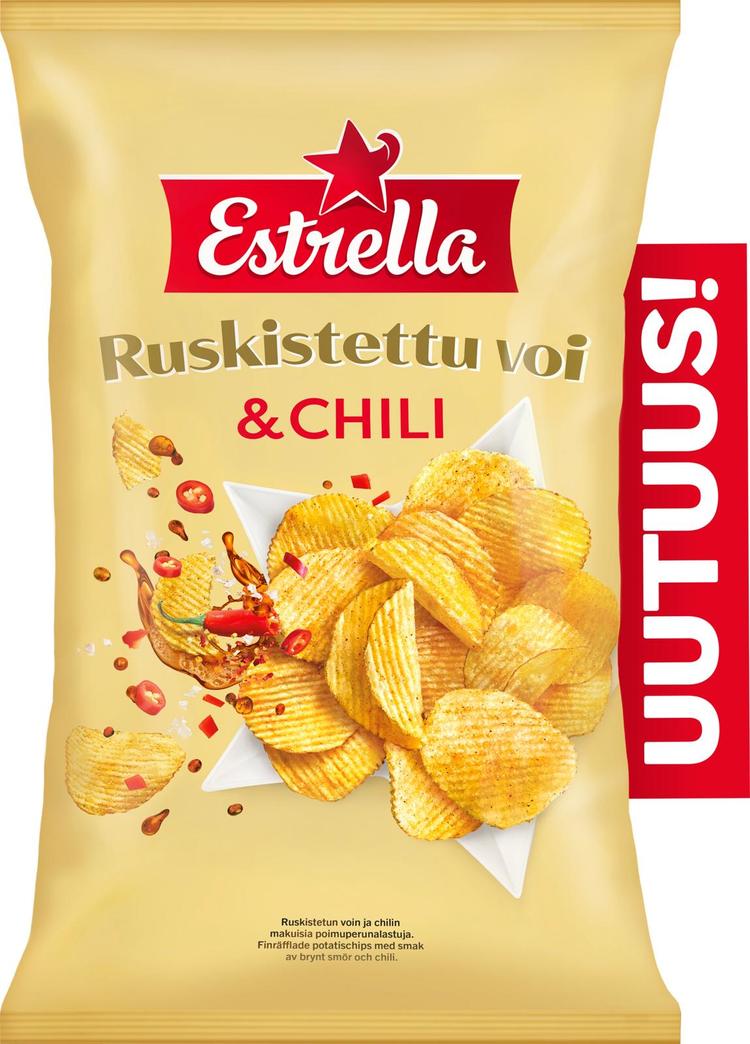 Estrella Ruskistettu voi & Chili sipsi 275g