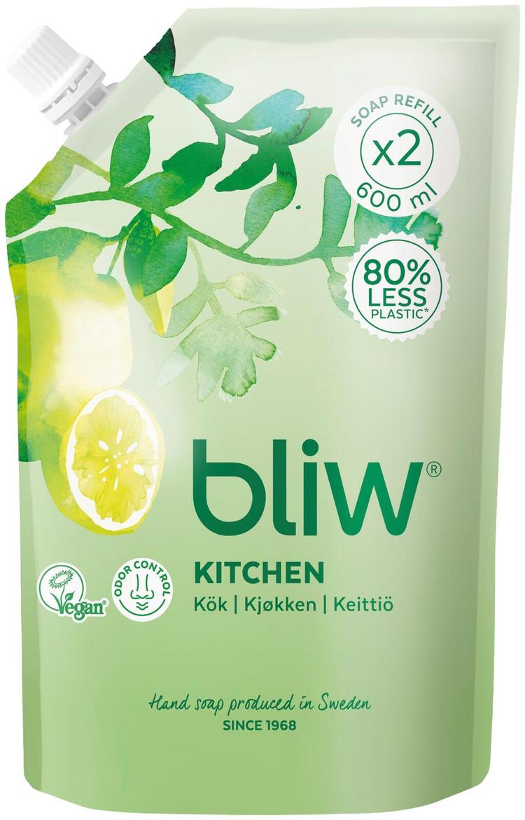 Bliw Keittiö Villitimjami & Lime täyttöpussi nestesaippua 600ml