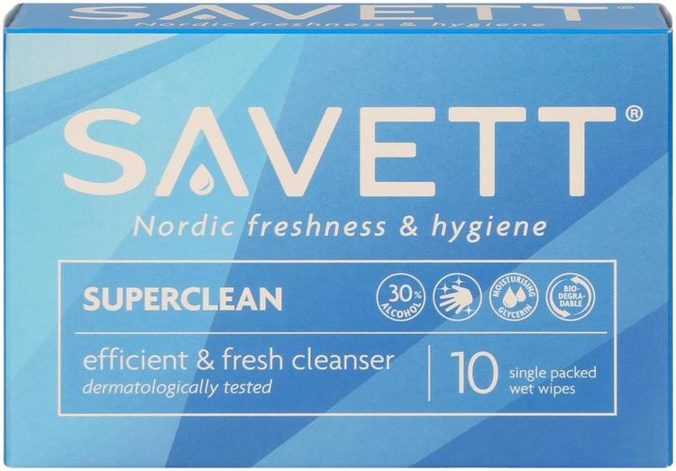 Savett Superclean kosteuspyyhe 10kpl