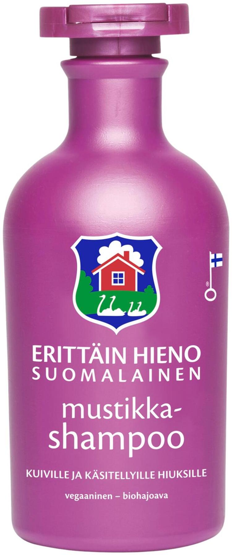 Erittäin Hieno Suomalainen Mustikkashampoo 300ml