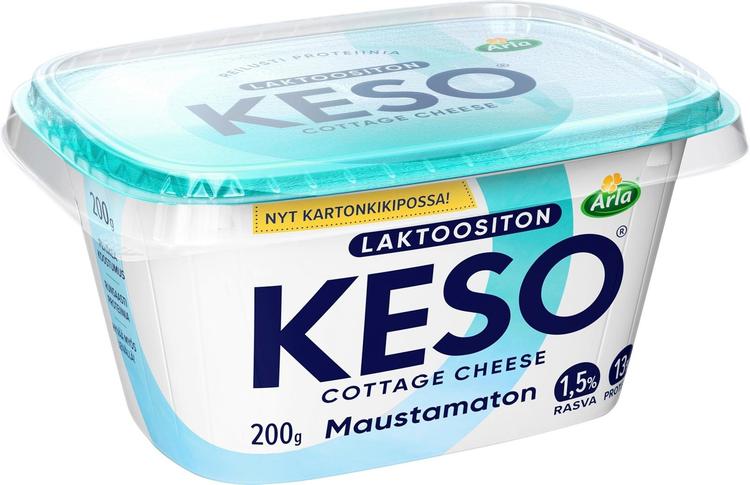 Arla Keso 1,5% laktoositon maustamaton raejuusto 200 g