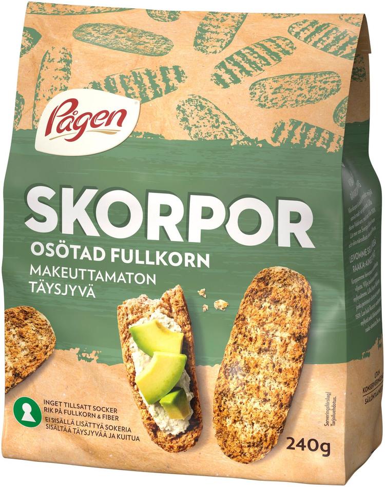 Pågen Skorpor Täysjyväkorppu 240g