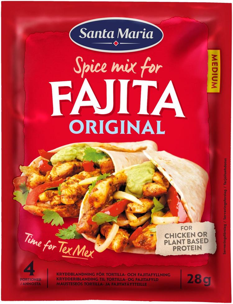 Santa Maria Fajita Spice Mix Original mausteseos kanalle 28 g