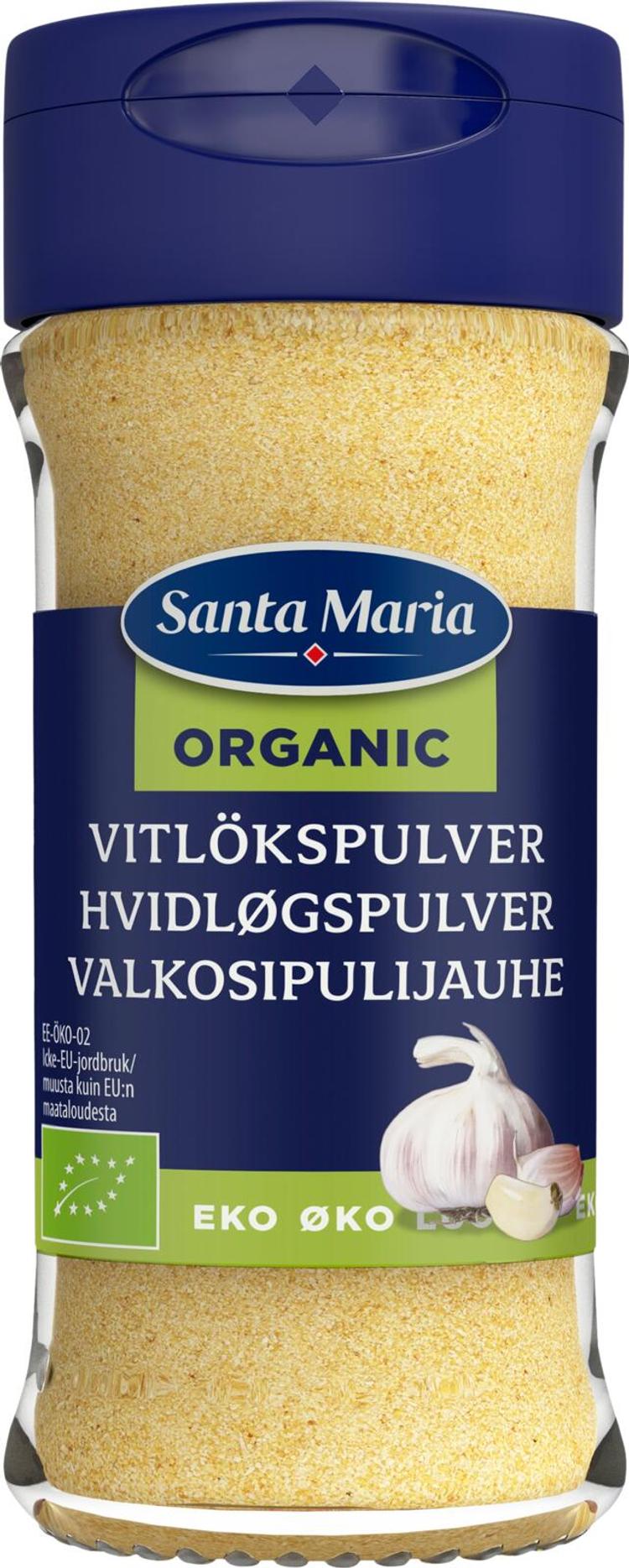 Santa Maria Valkosipulijauhe Luomu, purkki 46g