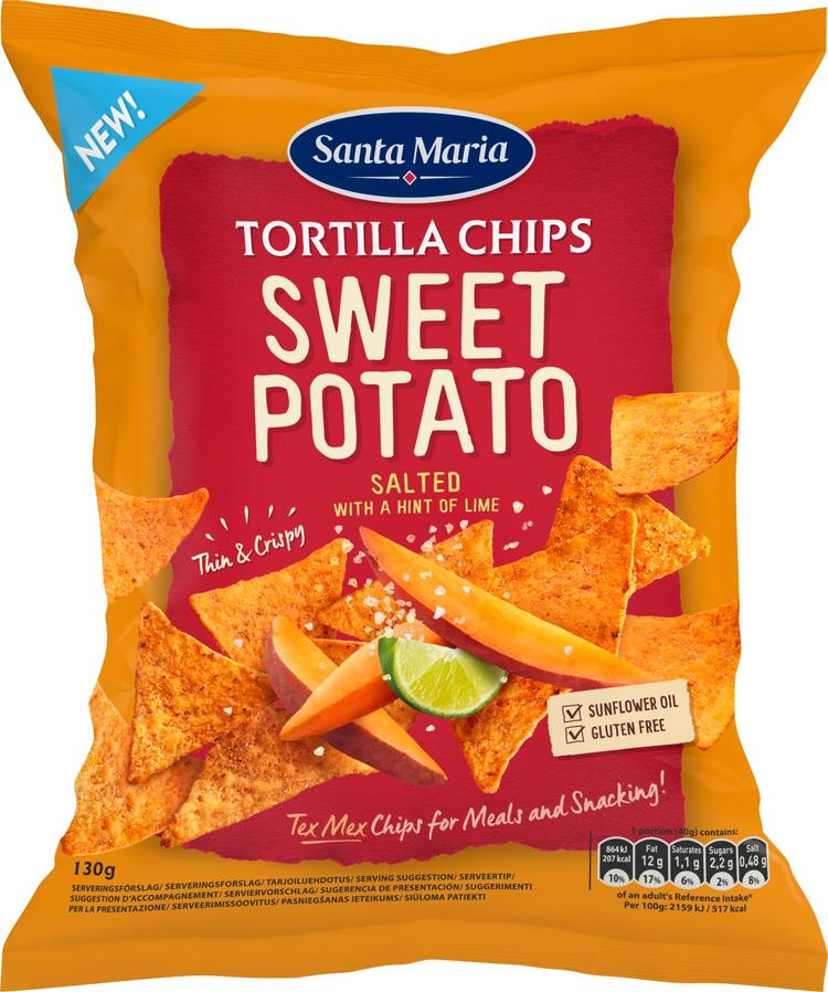 Santa Maria 130G Tortilla Chips Sweet Potato