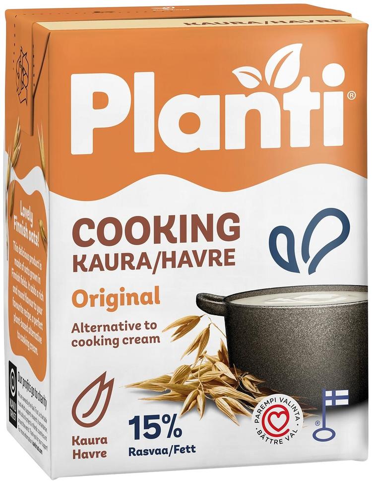 Planti Cooking original kaurapohjainen ruoanlaittovalmiste 15% rasvaa 2dl