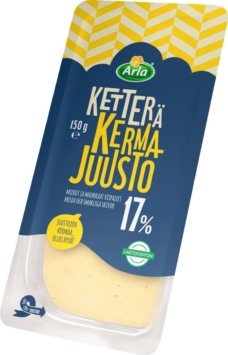 Arla Tolkuttomat Juustot  Ketterä Kermajuusto 17% viipale 150g