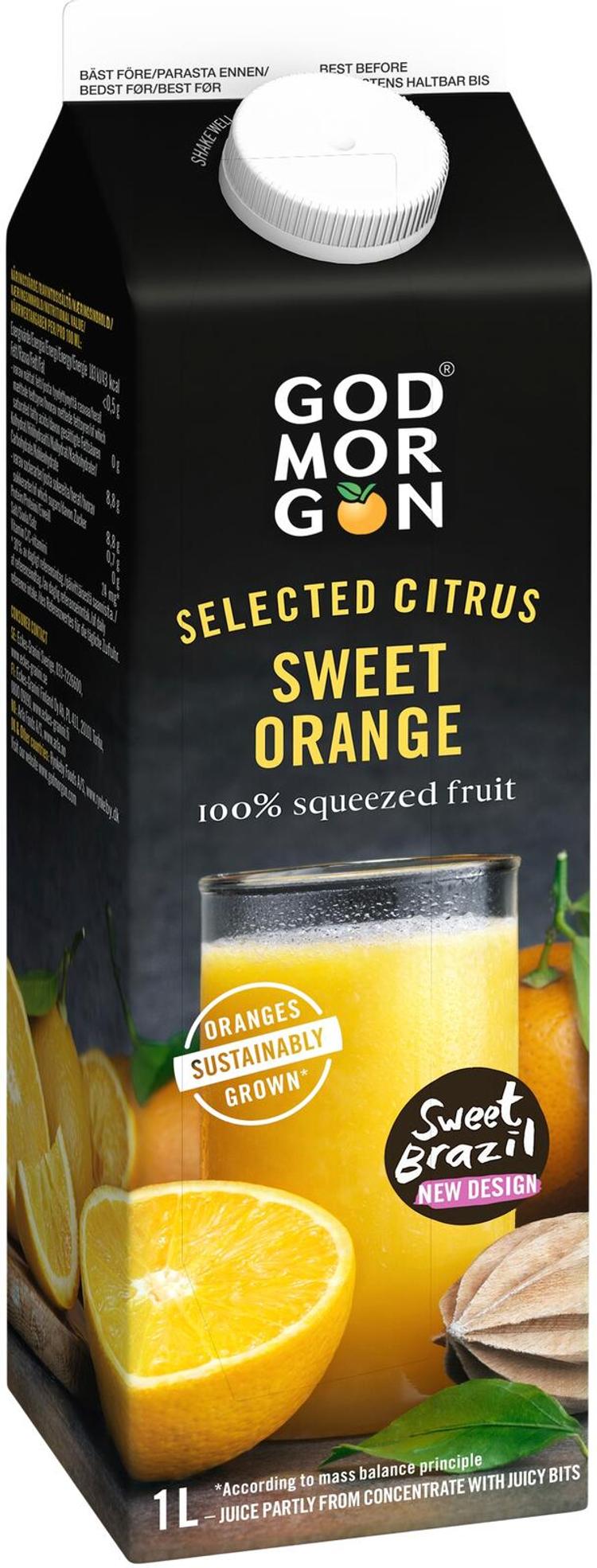 God Morgon Selected Citrus Sweet appelsiinitäysmehu 1L