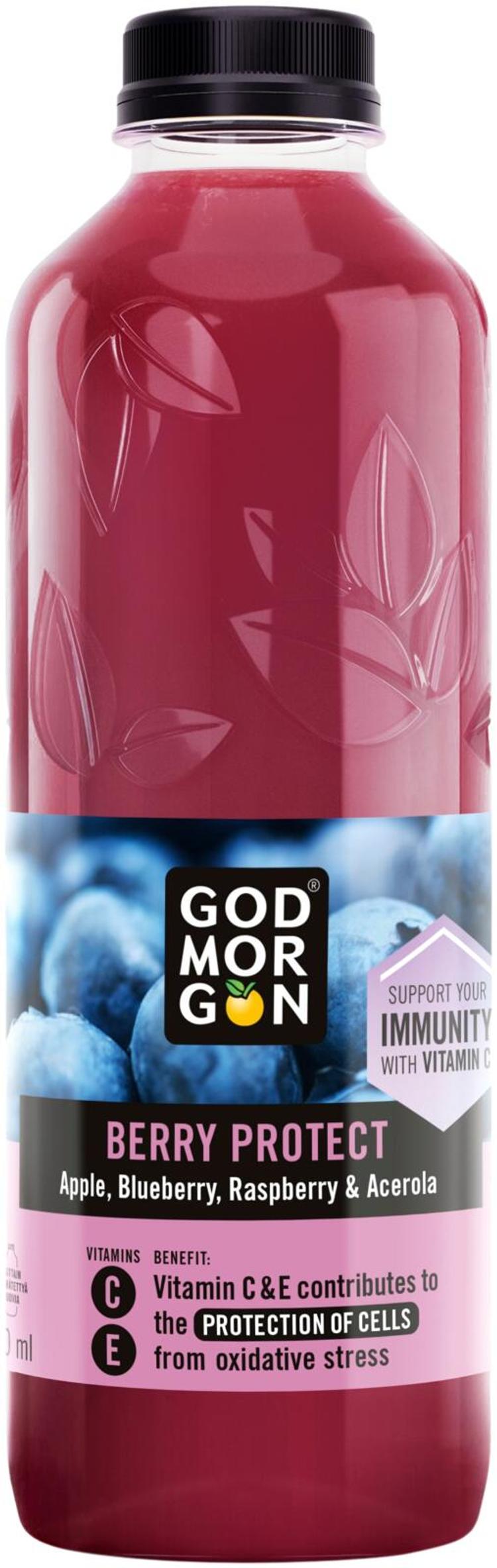 God Morgon Berry Protect täysmehu C&E-vitamiinit 850 ml