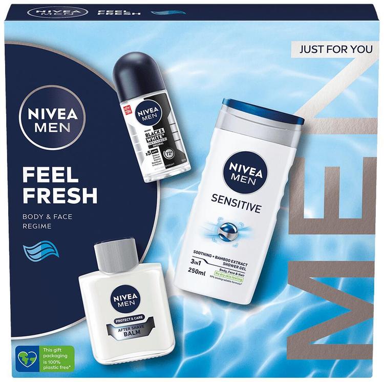 NIVEA MEN Feel Fresh lahjapakkaus 2024 sis. 3 tuotetta