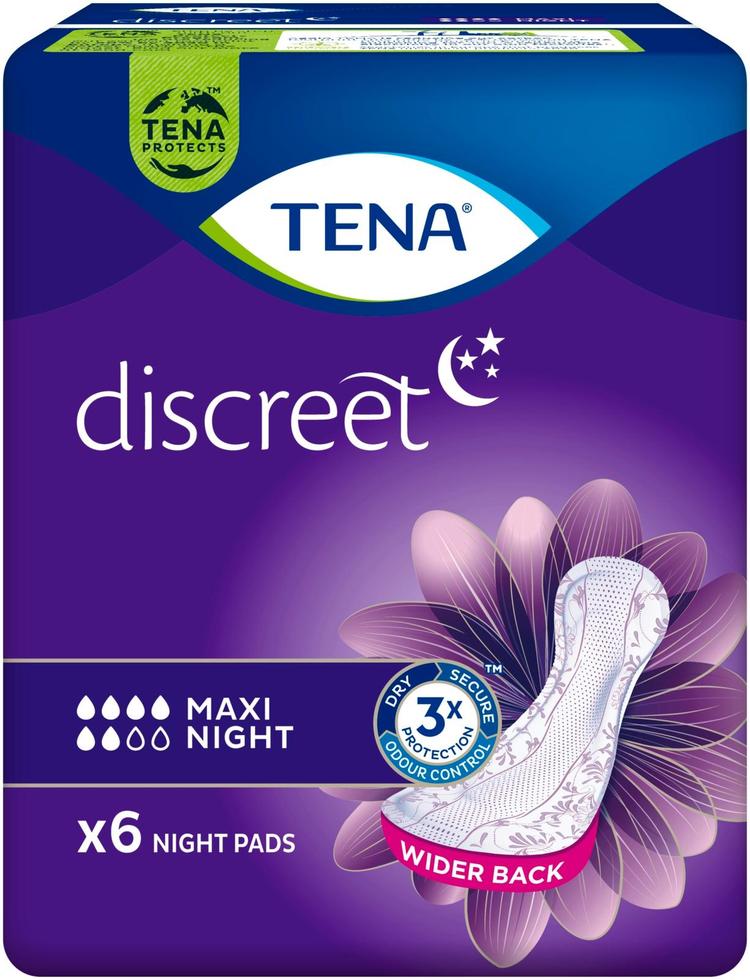 TENA yöside Discreet Maxi Night 6 kpl