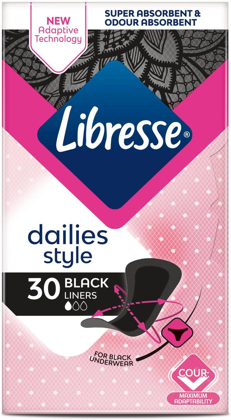 LIBRESSE 30 Regular Black pikkuhousunsuoja