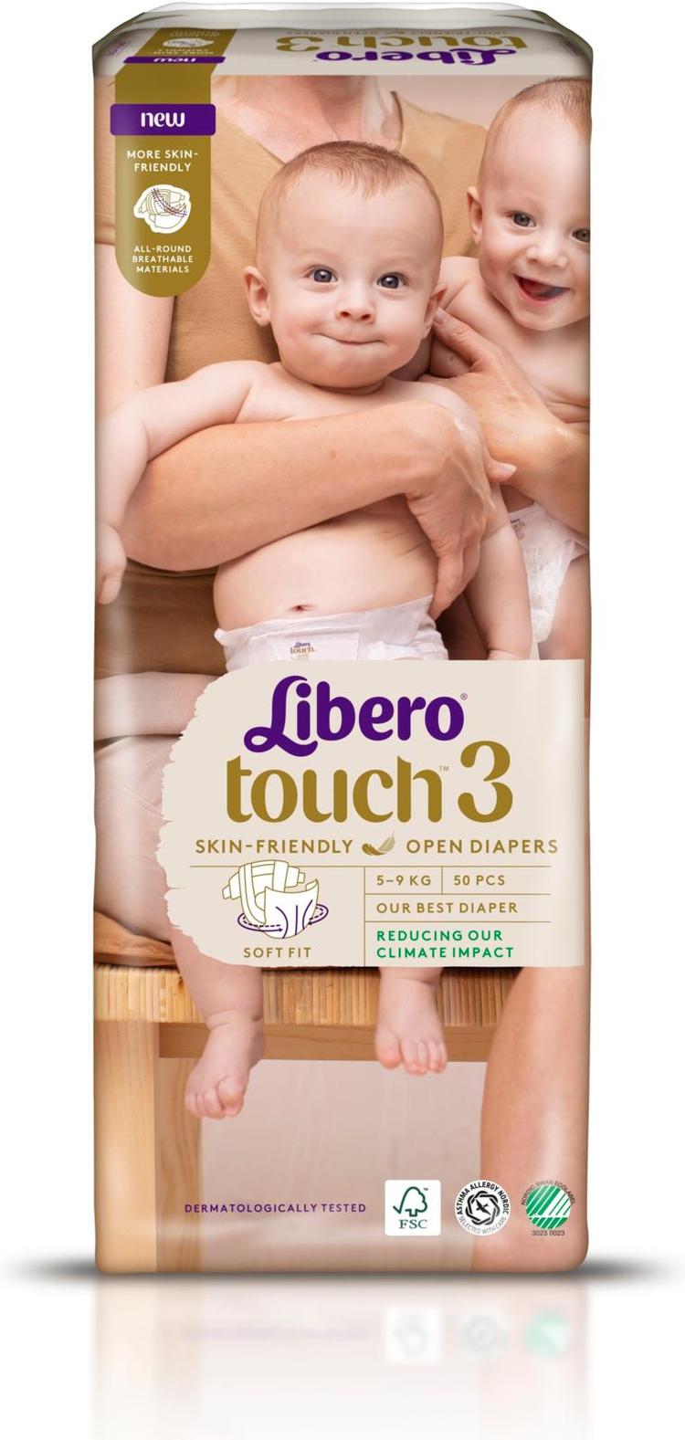 Libero Touch teippivaippa koko 3, 4-8kg 50 kpl