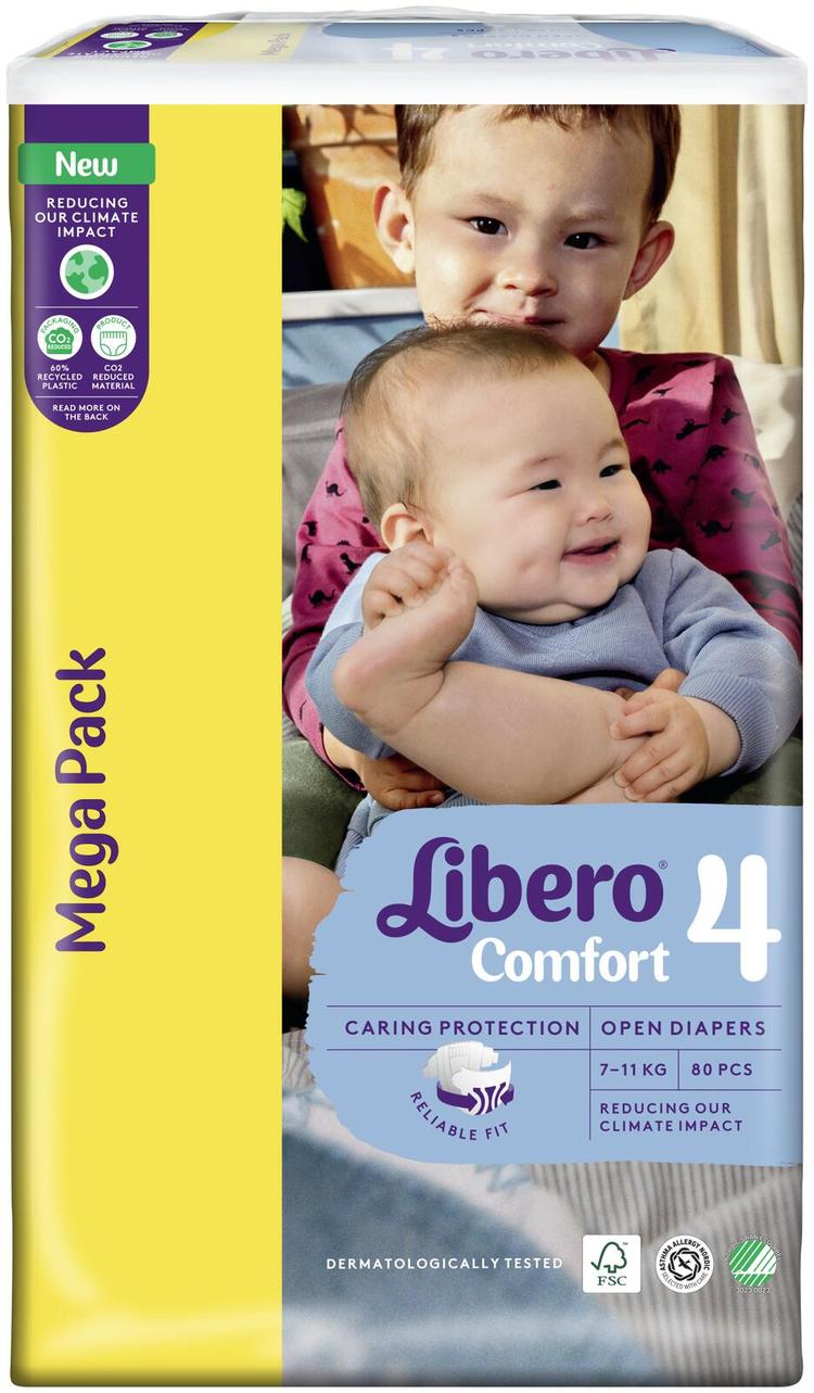 LIBERO Comfort teippivaippa koko 4, 80 kpl, 7-11kg