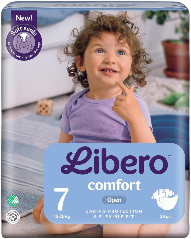 LIBERO Comfort teippivaippa koko 7, 28kpl, 16-26kg