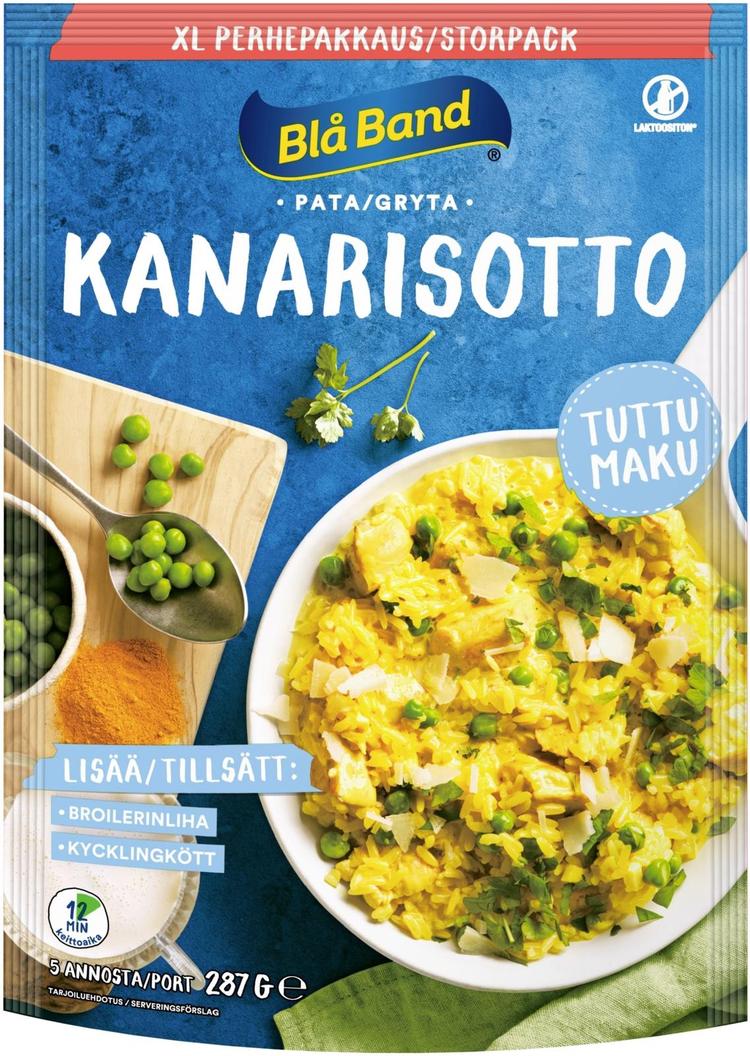 Blå Band vähälaktoosinen Kanarisotto XL perhepakkaus riisi-kasvis-mausteseos 287g