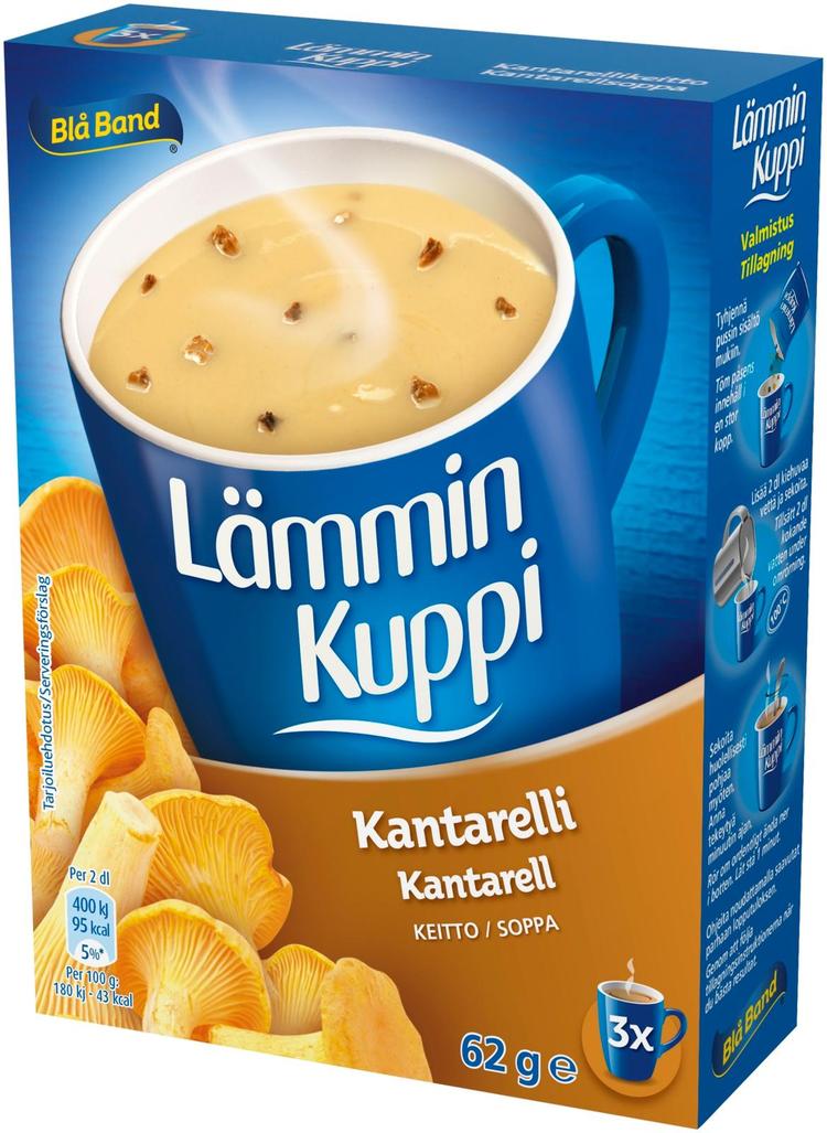 Blå Band Lämmin Kuppi vähälaktoosinen Kantarellikeitto 3x20g