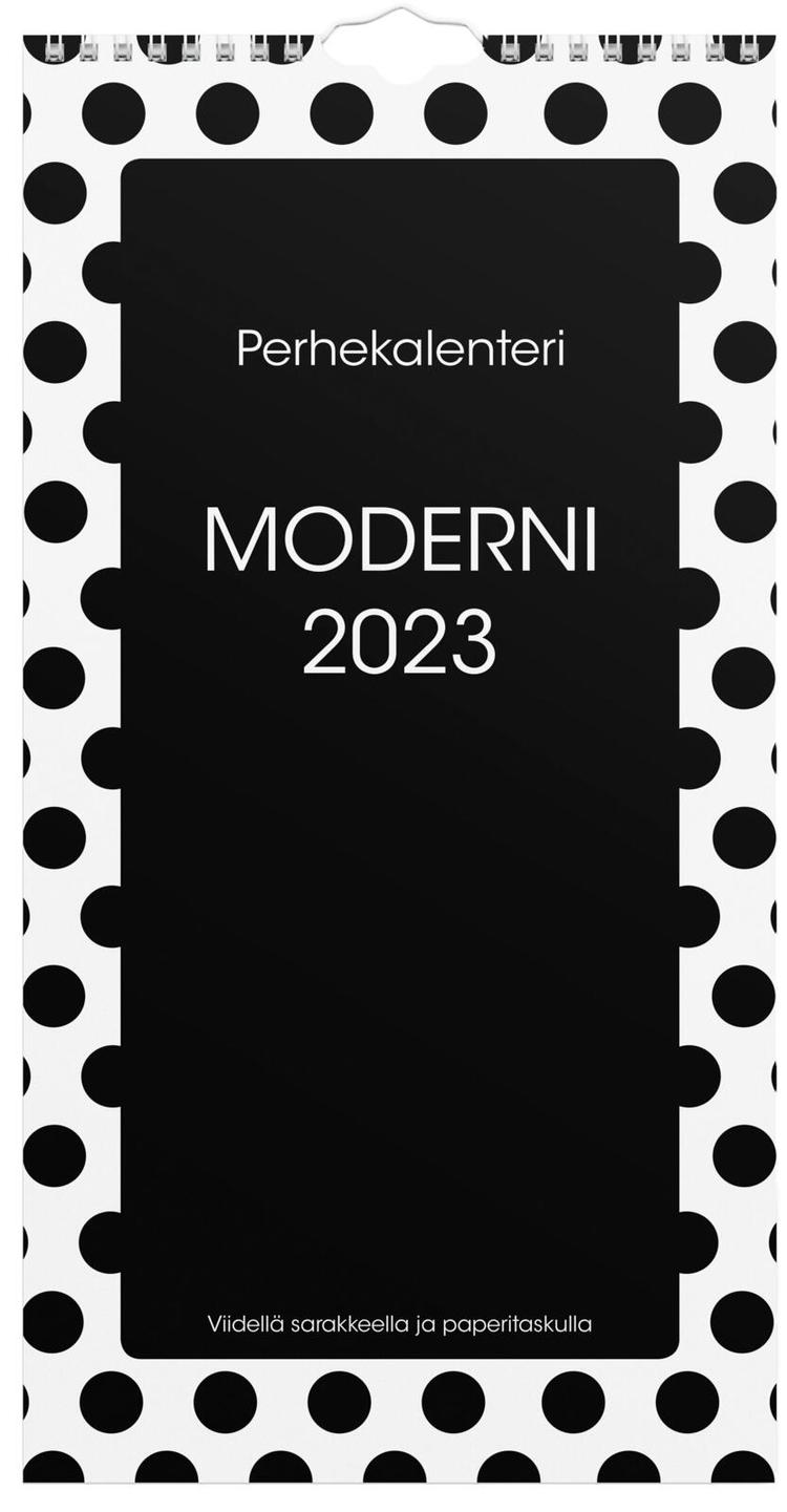 Burde vuosikalenteri 2023 Perhekalenteri Moderni, paperitaskulla, FSC Mix