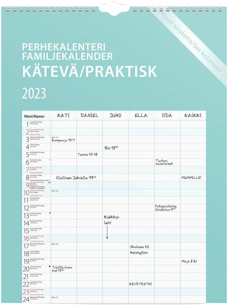 Burde vuosikalenteri 2023 Perhekalenteri Kätevä, FSC Mix