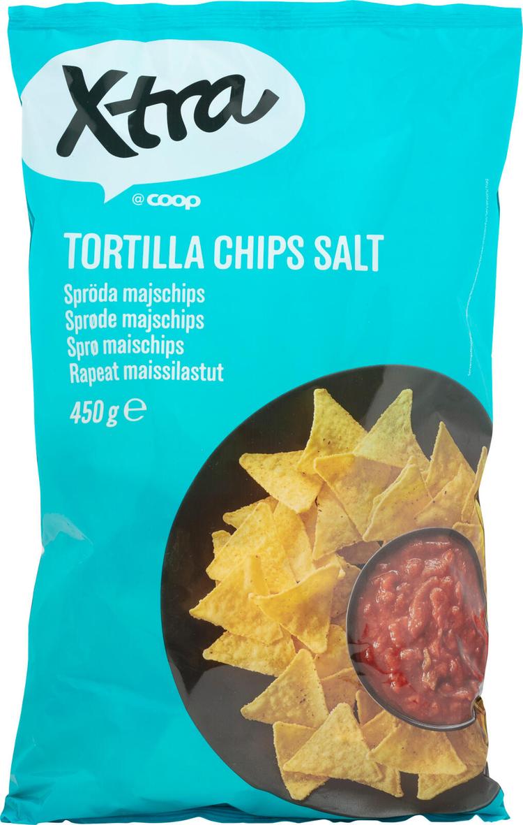 Xtra 450g tortilla chips natural