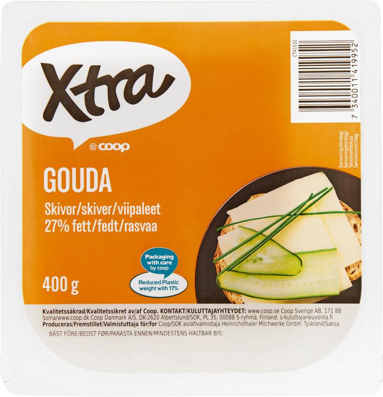 Xtra 400g Gouda juustoviipaleet 27%