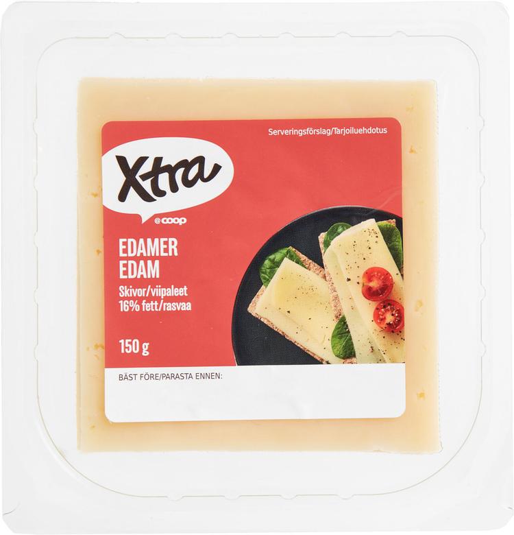 Xtra Edam 16 % juustoviipaleet 150 g