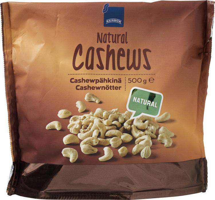 Rainbow 500g cashewpähkinä natural