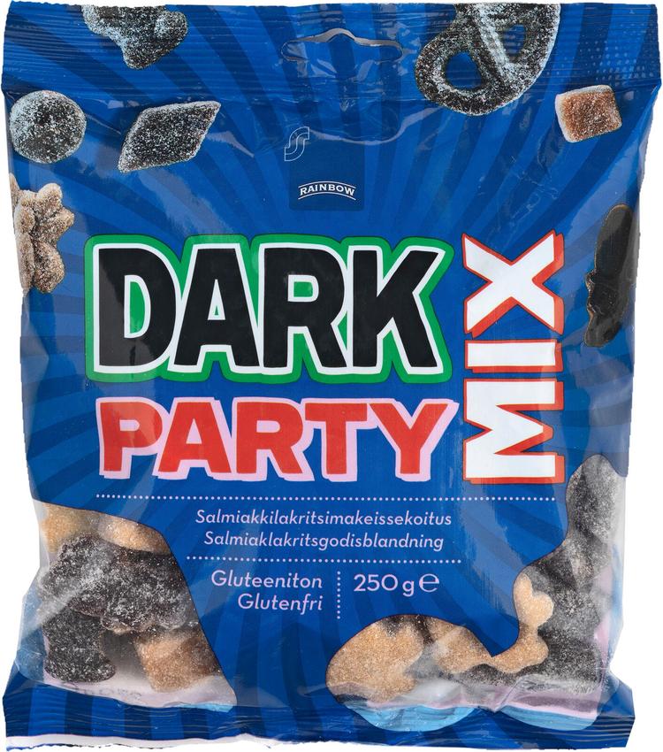 Rainbow 250g Dark Party Salmiakkilakritsimakeissekoitus