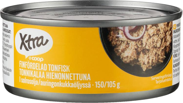 Xtra 150/105g tonnikalaa hienonnettuna auringonkukkaöljyssä