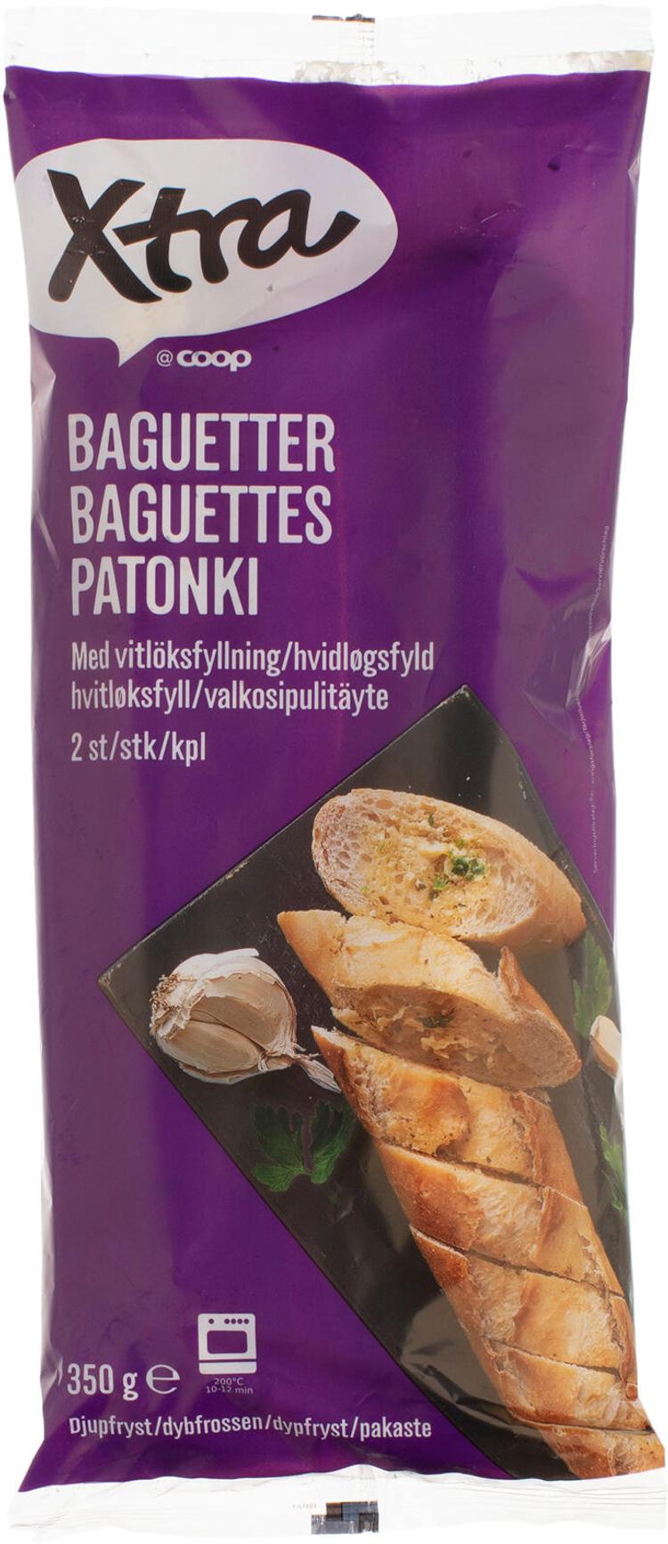 Xtra valkosipulitäytteinen patonki 350 g 2 kpl pakaste