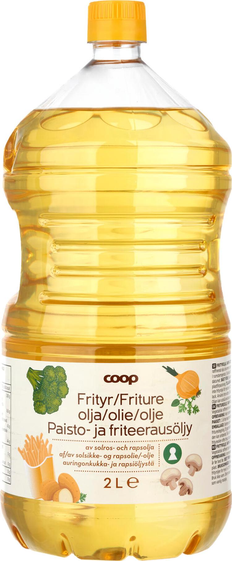 Coop paisto- ja friteerausöljy 2 l