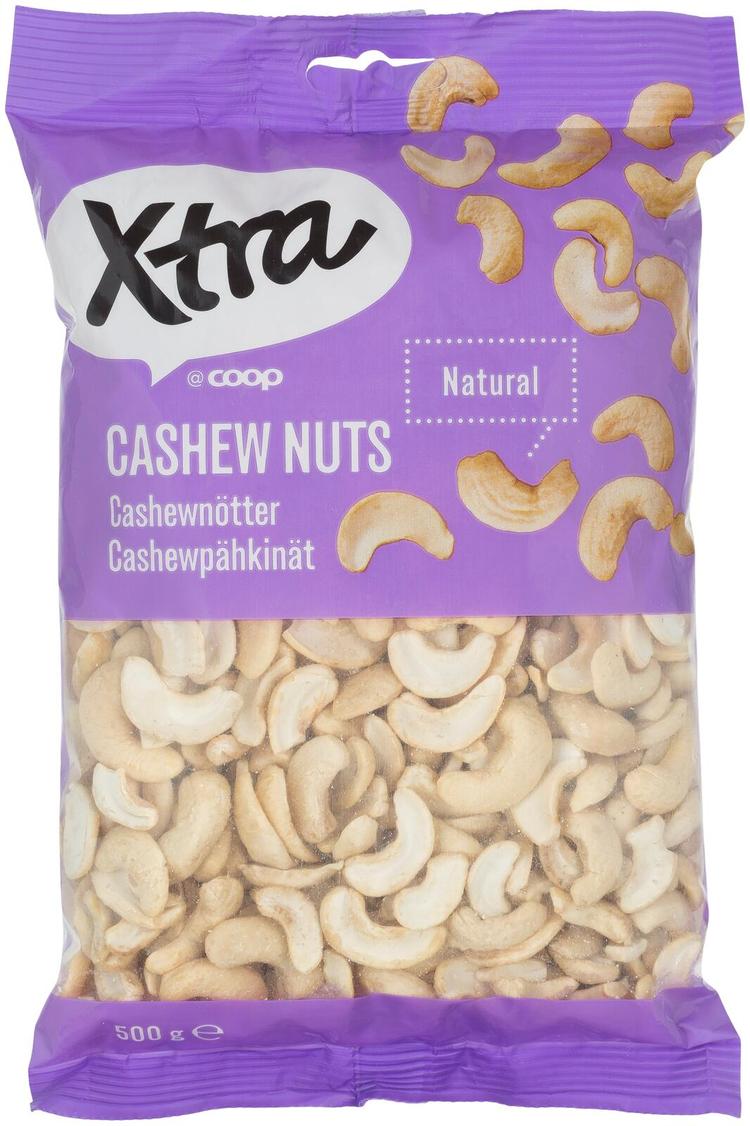 Xtra cashewpähkinät natural 500 g