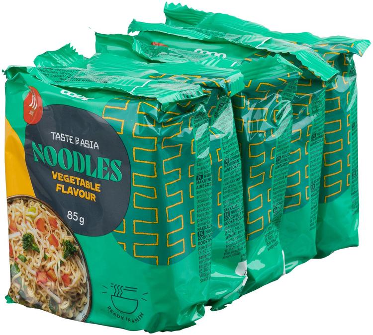 Coop Asia vihanneksenmakuinen nuudeli 5 x 85 g