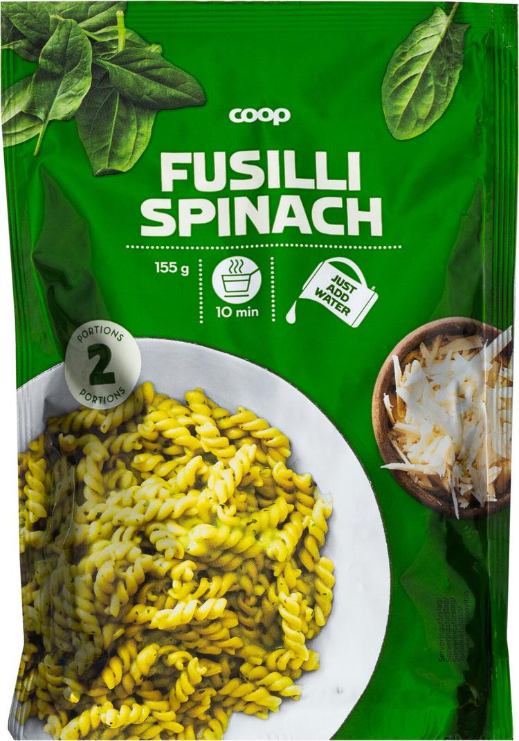 Coop pasta-ateria pinaattikastikkeella 155 g