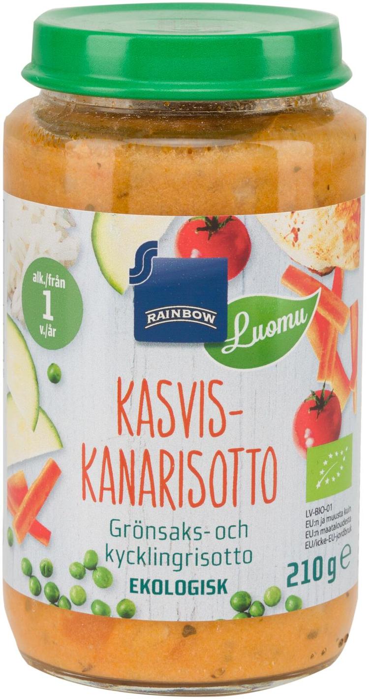 Rainbow kasvis-kanarisotto luomu 210 g 12 kk