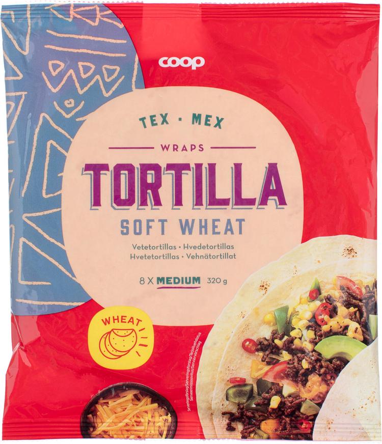 Coop vehnätortilla 320 g 8 kpl