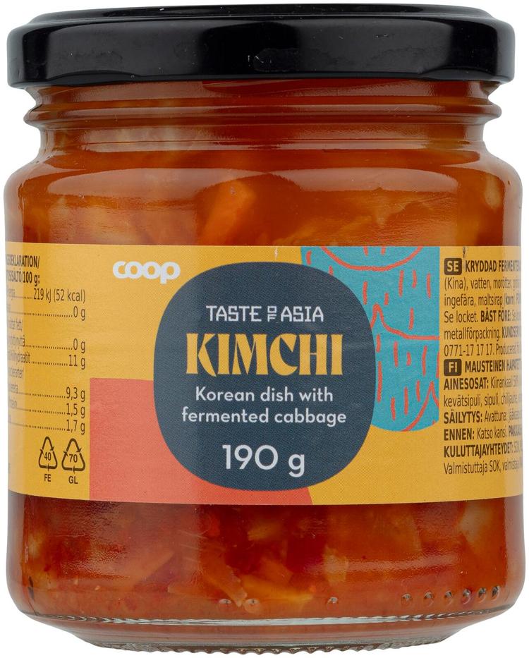 Coop Taste of Asia kimchi 190 g