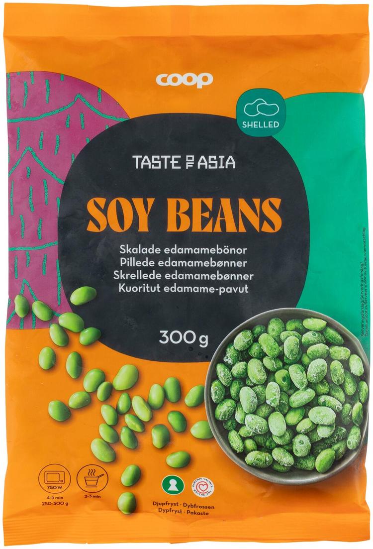 Coop Taste of Asia kuoritut edamame-pavut 300 g pakaste