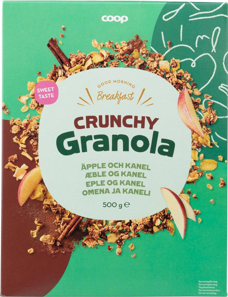 Coop crunchy granola omena ja kaneli 500 g