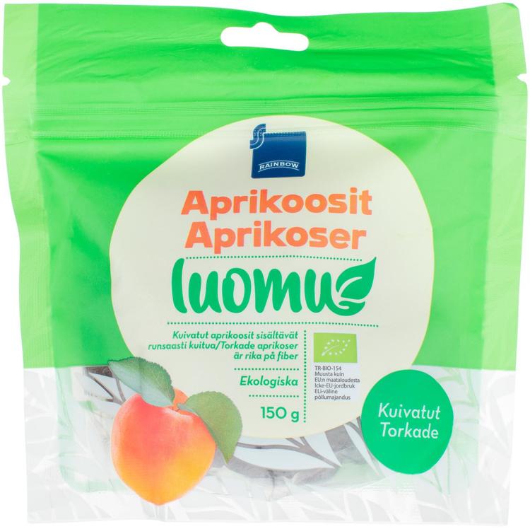 Rainbow kuivatut aprikoosit luomu 150 g