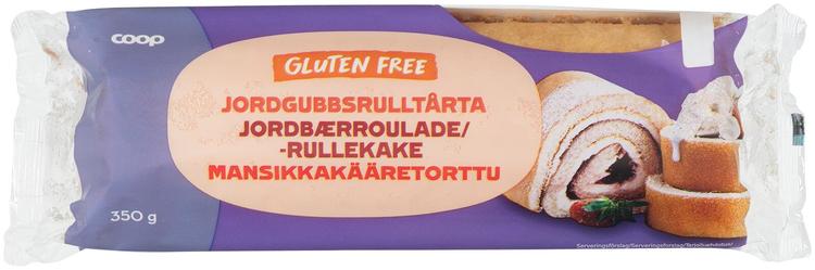 Coop mansikkakääretorttu gluteeniton 350 g